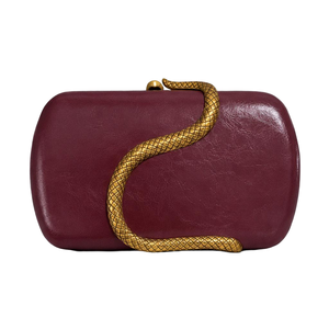 Women Dressy PU Leather <b>Clutch</b> Purse Metallic Snake Evening bag Detachable Chain Shoulder Bag for Night out Party - Product Image 5