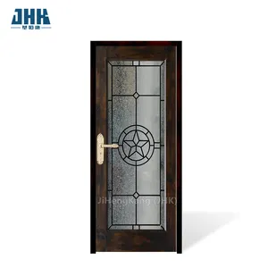 JHK in ferro battuto in legno massello legno Aler pannello di legno design moderno di alta qualità porta d'ingresso per la casa