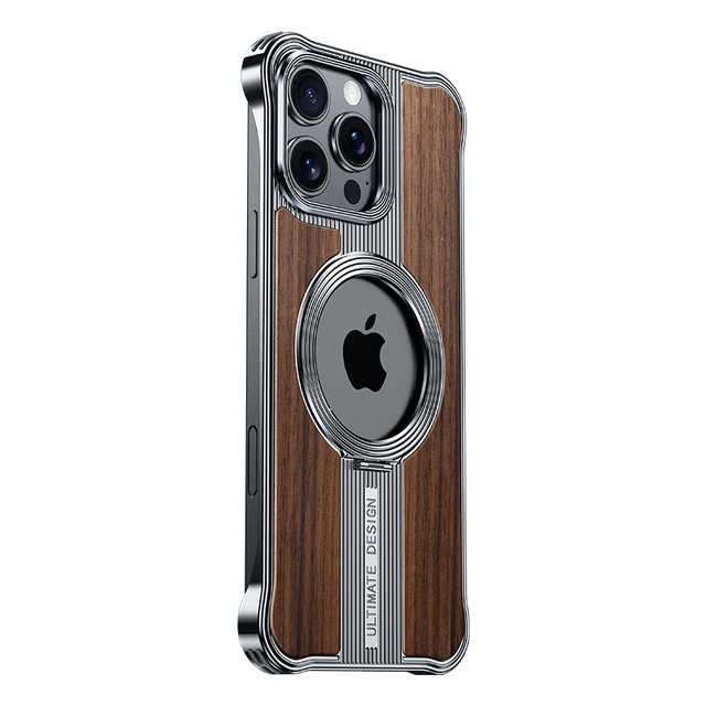 Luxury Stainless Steel Magnetic Anti-Fall Shockproof Business Design Mobile Phone Case for 15 Pro Max Plus