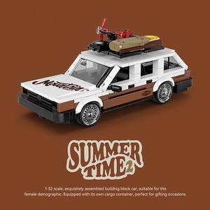 Compatible avec le conteneur de voyage PB Pinbo Santana, modèle de blocs de <span class=keywords><strong>construction</strong></span> de voiture à huit compartiments, échelle 1:32, en plastique ABS - Product Image 2