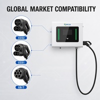 Chargeur mural DC pour VE 20kW 30kW 40kW, à une seule prise CCS2 OCPP, pour la maison, le garage, le bureau, le stationnement et la recharge privée des VE