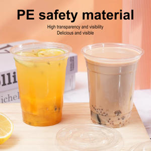 प्लास्टिकोर कस्टम रंग पर्यावरण के अनुकूल डिस्पोजेबल प्लास्टिक कॉफी कप 8 औंस 12 औंस कैफे और पार्टी उपयोग के लिए फ्लैट गुंबद के साथ - Product Image 5