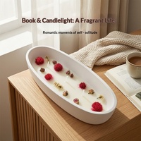 Bougies parfumées artisanales en forme de bateau pour l'aromathérapie transfrontalière, parfum d'ambiance pour la maison, emballage en boîte, cadeaux style Instagram