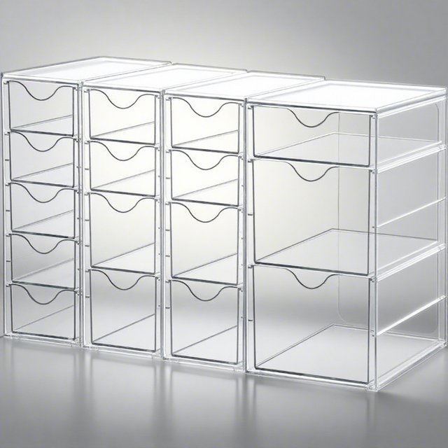Clear Acrylic Organizer Storage Box Drawers for Makeup Jewelry Art Crafts Desk Organization Case for School Hotel Living Room
