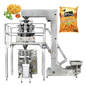 Factory Price Film Pillow Bag Vertical Packing Weighing Sealing Machine Puffed Food Snack Chips Packing Machine