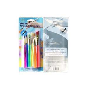 Set <span class=keywords><strong>di</strong></span> 6 Pennelli in Nylon con Manici per Bambini, per Pittura Acrilica e <span class=keywords><strong>Disegni</strong></span> Fai-da-Te - Product Image 1