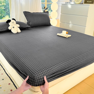 Kích thước tùy chỉnh màu bông sọc Đồng bằng chết vải khách sạn không thấm nước giường phẳng được trang bị tấm - Product Image 5