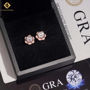 Ready to Ship Moissanite Earrings Hip Hop Jewelry D Vvs1 Moissanite Diamond 925 Sterling <b>Silver</b> Men <b>Stud</b> Earrings - Product Image 6