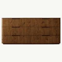 Mobilier de chambre à coucher de luxe personnalisé cadre en bois massif 6 tiroirs commodes armoires