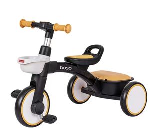 MINI vélo d'équilibre 3 roues <span class=keywords><strong>avec</strong></span> <span class=keywords><strong>panier</strong></span> Tricycle pour enfants <span class=keywords><strong>avec</strong></span> lumière Jouet éducatif pour apprendre à marcher pour les jeunes enfants - Product Image 4