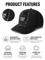 Casquette de baseball personnalisée OEM pour le golf, perforée au laser, avec patch en caoutchouc, casquette snapback pour hommes, sports de plein air
