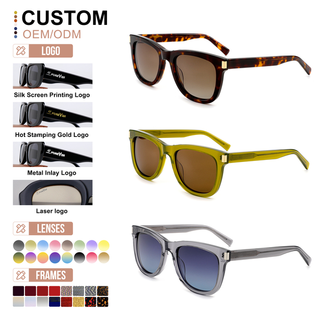 Women's Trendy UV400 Sunglasses Comfortable Rectangle Frames in Gold Transparent White Green Purple Acetate with Tac Lenses