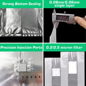 Transparenter Autoklav 60μ<span class=keywords><strong>m</strong></span> 80μ<span class=keywords><strong>m</strong></span> PP Filter Kompost beutel Pilz wachstums beutel für Pilz wachstum - Product Image 4