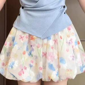 Gonna floreale 2025 da donna a vita alta dimagrante abbigliamento <span class=keywords><strong>premaman</strong></span> colorato in seta di ghiaccio sottile e Casual - Product Image 1