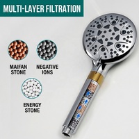 Ensemble de douche complet américain avec filtre, 8 modes de pulvérisation, filtration profonde multicouche, support et tuyau assortis, approvisionnement en gros