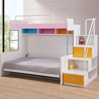 Quincaillerie pour lit escamotable multifonctionnel personnalisé Lit superposé invisible à échelle cachée avec bureau pour la maison loft
