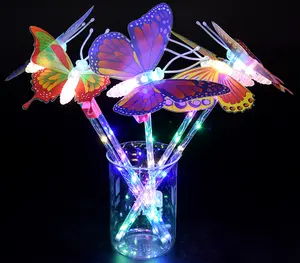 Hot Sale Children Shining Butterfly Flying Stick LED Magic Star Fairy Wand Light Stick Toy Wholesale