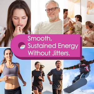 Compléments alimentaires à base de plantes non OGM à l'oxyde nitrique pour l'énergie, la pression artérielle et le soutien immunitaire, 2 gommes par jour pour adultes, racine de betterave - Product Image 6