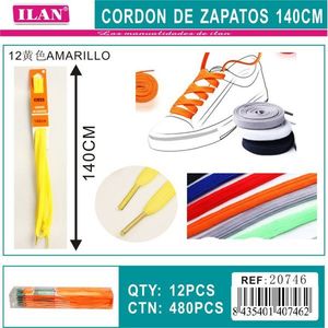Cordones Ilan de 140 cm, Amarillos, para Zapatillas Deportivas, 12 Piezas - Product Image 3