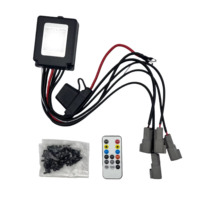 15 \ "17 \" 20 \ "Doble cara 10-20 Fila Blanco puro LED Anillo de rueda Luces BT Sync Control remoto Exterior Llanta Neumático Iluminación Autos