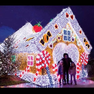 Grande promenade à travers Gingerbread house 3D Outdoor motif lumière décor <span class=keywords><strong>de</strong></span> Noël - Product Image 4