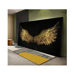 Abstrakte Leinwand Malerei Engelflügel Gold Wandkunst Poster Drucken Flügelbilder für Wohnzimmer Wanddekoration
