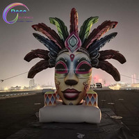 Máscara Inflable Multicolor Personalizada de Gran Tamaño para Fondo de Escenario con Bomba de Aire Eléctrica, Dimensiones Superiores a 12 pies