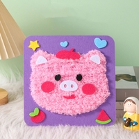 Kit de jouets en feutre à faire soi-même, thème animaux de dessin animé, écologique, facile à utiliser pour les enfants, activité artisanale, jouet éducatif pour les parents