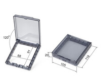 Boîte d'interrupteur autocollante fine, étanche, pour sonnette de porte d'hôtel, transparente, noire, 86, interrupteur mural, prise, couvercle de protection