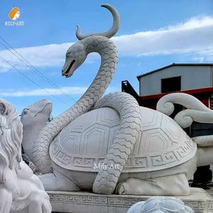 Vườn khắc điêu khắc động vật lớn đá cẩm thạch Trung Quốc rồng tượng để bán