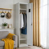Casier en acier à 1 porte pour personnel, vestiaire de salle de sport, casier à vêtements pour employés, armoire en acier à 1 porte