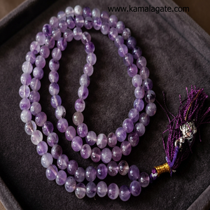 Natural <b>Crystal</b> Carved Stone Beads 7 Chakra Multi-Beaded Jap Mala Buddhist Silver Charms Handmade Religious Home Decoration - Product Image 3