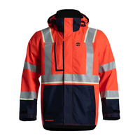 Veste à capuche amovible JIADE en promotion – Veste hardshell pour homme avec bandes réfléchissantes et capuche détachable pour vêtements de travail