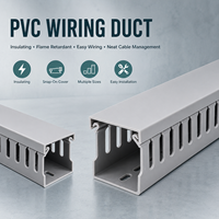 Goulotte de câblage électrique en PVC ignifuge carrée grise 80*35, gaines de câblage en PVC à fentes pour fils électriques