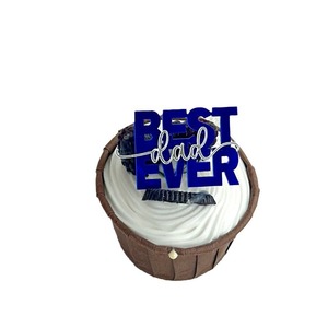 Honey And Sweetness Fathers Day <b>Cake</b> <b>Decoration</b> Acrylic Cupcake Topper Ins Style Father's Day Party <b>Supplies</b> - Product Image 5