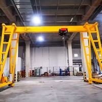 Single Girder Gantry Crane Tipe Eropa 1T 20T IP55 Motor Kecepatan Variabel & Bantalan Kontrol Lantai+Remote