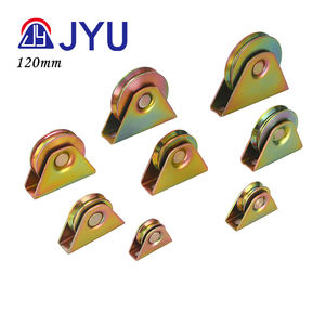 Polea de rodillo de rueda de puerta de sistema deslizante resistente de rodamiento único de 120mm con ranura Y U <span class=keywords><strong>V</strong></span> - Product Image 6