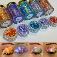 Vente en gros de paillettes opales multichromes iridescentes irrégulières pour ongles, pigments inorganiques en borosilicate effet aurore caméléon pour cuir