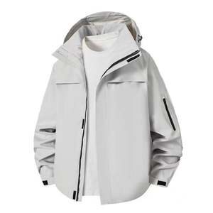 Chaqueta de Forro Polar Impermeable y Cortavientos con Cuello Alto para Hombre, Diseño Casual para Montañismo con Cierre de Cremallera - Product Image 6