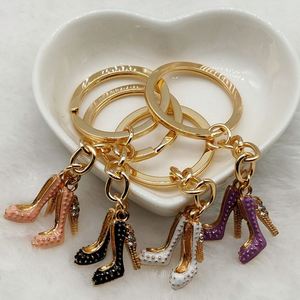 Mini <span class=keywords><strong>3D</strong></span> kim loại mô phỏng Giày cao gót Móc Chìa Khóa Phụ nữ túi điện thoại Bling Bling Giày Keychain Mặt dây chuyền Phụ kiện túi xách quyến rũ - Product Image 6