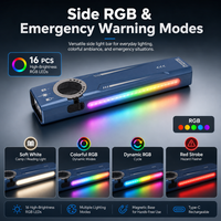 Utilisation en camping en plein air, 450LM, laser rouge, RGB, lumière UV 395nm, étanche, rechargeable, clip magnétique, lampe torche d'urgence, mini lampe torche EDC