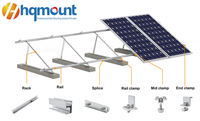 Structure de montage solaire à ballast, support solaire triangulaire pour toit plat