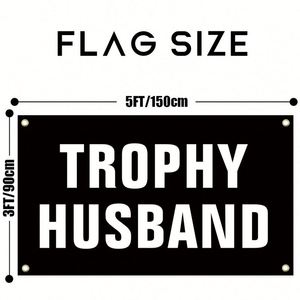 Tapisserie murale décorative « Trophy Husband » 3x5 pieds pour chambre, dortoir universitaire, chambre à coucher, salon - Product Image 4