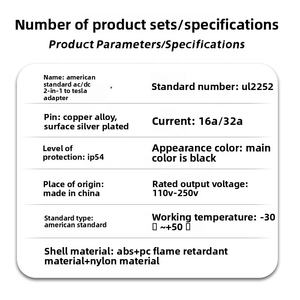 Adaptateur de <span class=keywords><strong>prise</strong></span> CCS1&J1772 vers NACS pour véhicule électrique, adaptateur secteur AC - Product Image 3