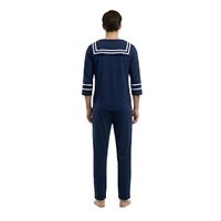 Disfraz de Marinero Azul Marino Personalizado para Hombre Adulto, Kit de Disfraz de Halloween con Detección de Agujas, Material de Poliéster para Conjuntos de Cosplay