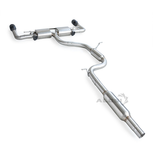 Sistema de Escape de Acero Inoxidable para Audi A3 (8V) 1.4T 2014-2020, Tubo de Escape de Alto Rendimiento con Dos Puntas Negras - Product Image 3