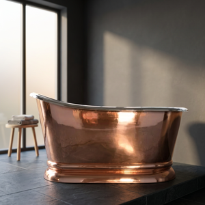Bañera de lujo independiente de cobre con patas de gato, irregular, ecológica, sin tapa, estilo clásico indio, artesanía para el hogar. - Product Image 1