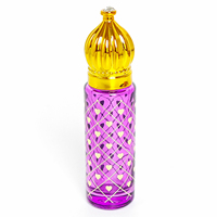 Flacons de parfum à bille vides de 8 ml, design luxueux, noir, bleu, rouge, vert, violet, or, attar, cosmétique essentiel