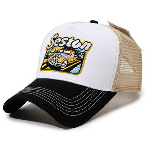07 Wholesale 5-Panel Mesh Trucker <b>Cap</b> Custom Embroidery Logo High Quality Baseball Hat Supplier Baseball <b>Caps</b> - Product Image 2
