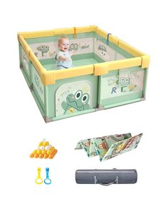 Parque infantil para bebés para uso en interiores, valla de seguridad para el suelo para espacios pequeños, valla de tela para caminar para niños pequeños para uso doméstico - Product Image 6